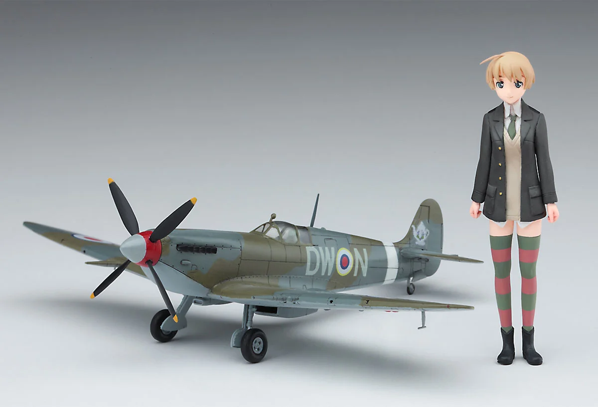 Strike Witches Linet Bishop ile Spitfire Mk.IX (1/72)